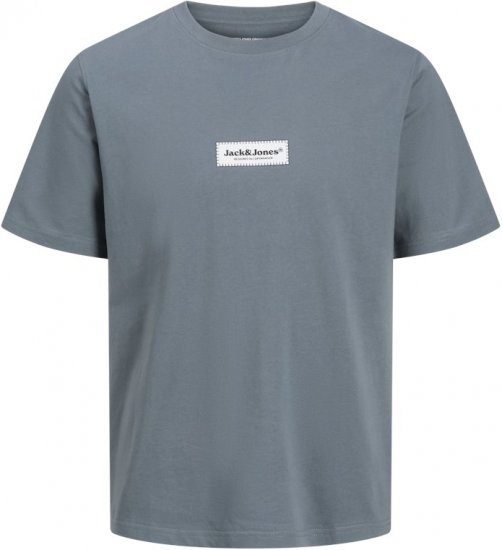 Jack & Jones Split Fakestitch Branding T-Shirt Grey - T-shirts - Stora T-shirts - 2XL-14XL