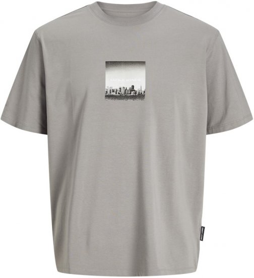 Jack & Jones Pacer Photo Branding Crew Neck T-Shirt Grey - T-shirts - Stora T-shirts - 2XL-14XL