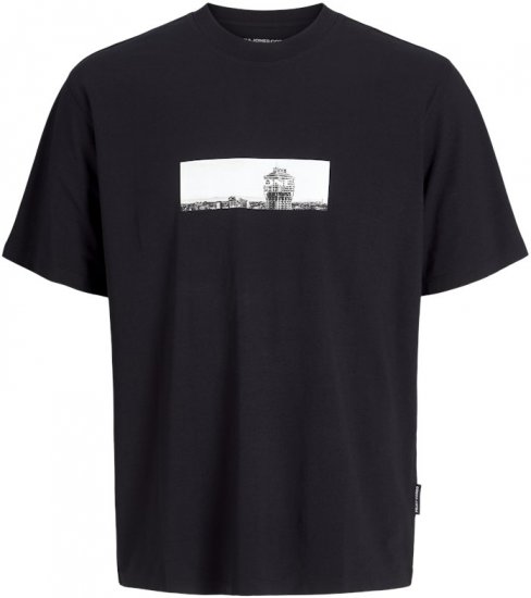 Jack & Jones Pacer Photo Branding Crew Neck T-Shirt Black - T-shirts - Stora T-shirts - 2XL-14XL