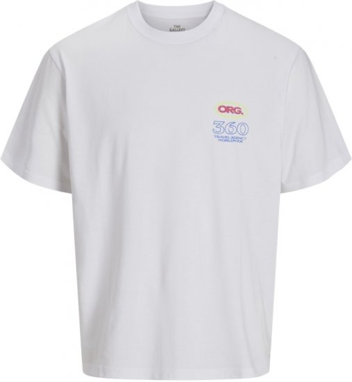 Jack & Jones Compact Crew Neck T-Shirt White - T-shirts - Stora T-shirts - 2XL-14XL