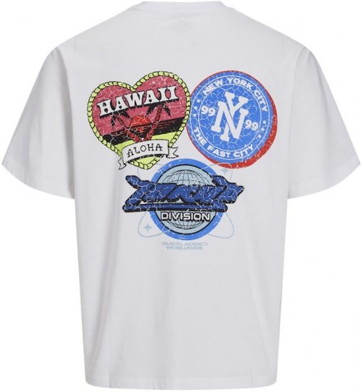 Jack & Jones Compact Crew Neck T-Shirt White - T-shirts - Stora T-shirts - 2XL-14XL