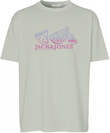 Jack & Jones Split Gradient Crew Neck T-Shirt Green - T-shirts - Stora T-shirts - 2XL-14XL