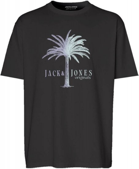 Jack & Jones Split Gradient Crew Neck T-Shirt Black - T-shirts - Stora T-shirts - 2XL-14XL