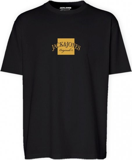 Jack & Jones Boston Crew Neck T-Shirt Black - T-shirts - Stora T-shirts - 2XL-14XL