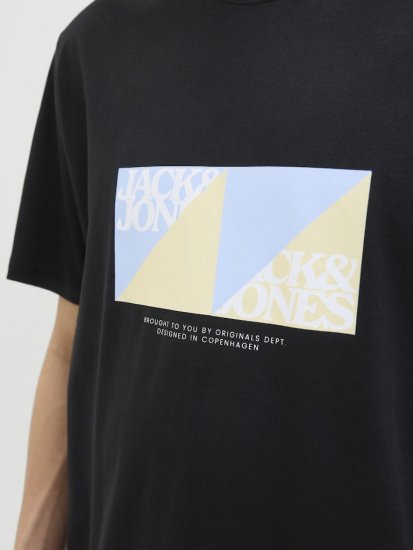 Jack & Jones Vira Branding Crew Neck T-Shirt Black - T-shirts - Stora T-shirts - 2XL-14XL