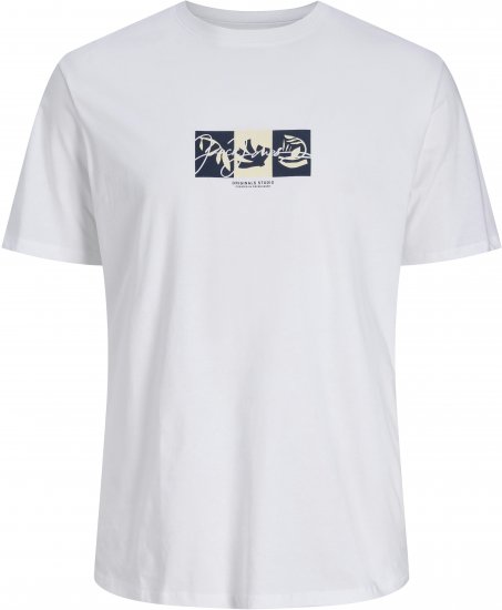Jack & Jones Canggu Crew Neck T-Shirt Bright White - T-shirts - Stora T-shirts - 2XL-14XL