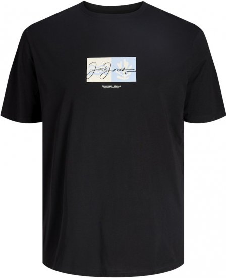 Jack & Jones Canggu Crew Neck T-Shirt Black - T-shirts - Stora T-shirts - 2XL-14XL