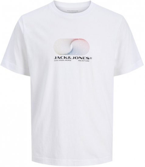Jack & Jones Calma Crew Neck T-Shirt Bright White - T-shirts - Stora T-shirts - 2XL-14XL