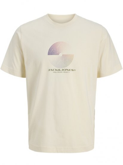 Jack & Jones Calma Crew Neck T-Shirt Sweet Corn - T-shirts - Stora T-shirts - 2XL-14XL