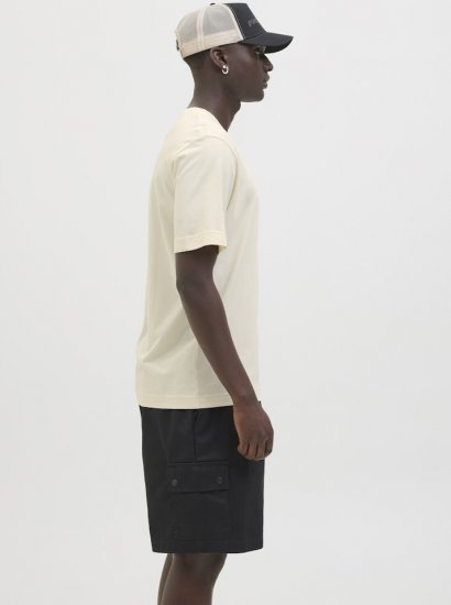 Jack & Jones Calma Crew Neck T-Shirt Sweet Corn - T-shirts - Stora T-shirts - 2XL-14XL