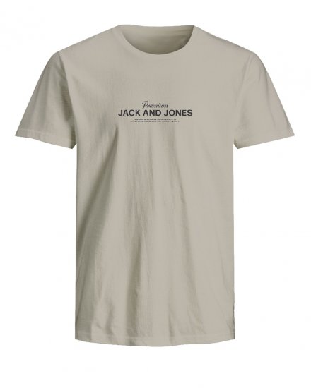 Jack & Jones Ferris Crew Neck T-Shirt Silver Lining - T-shirts - Stora T-shirts - 2XL-14XL