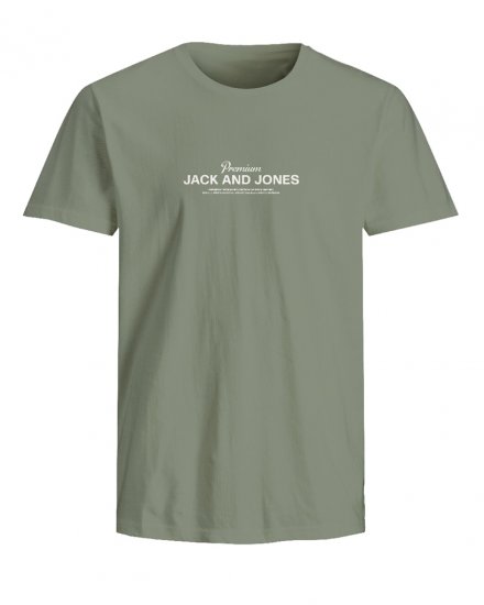 Jack & Jones Ferris Crew Neck T-Shirt Hedge Green - T-shirts - Stora T-shirts - 2XL-14XL
