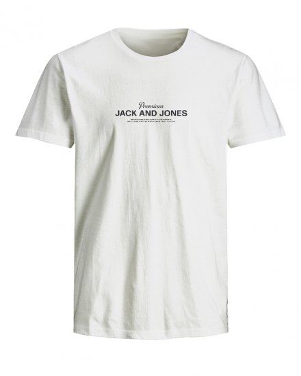 Jack & Jones Ferris Crew Neck T-Shirt Bright White - T-shirts - Stora T-shirts - 2XL-14XL