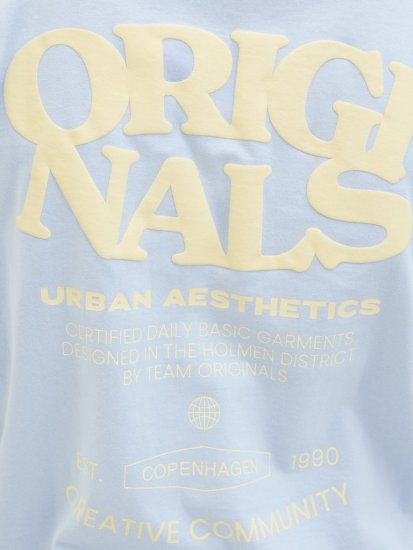 Jack & Jones Tavira Type Crew Neck T-Shirt Skyway - T-shirts - Stora T-shirts - 2XL-14XL