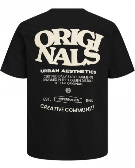  Jack & Jones Tavira Type Crew Neck T-Shirt Black - T-shirts - Stora T-shirts - 2XL-14XL