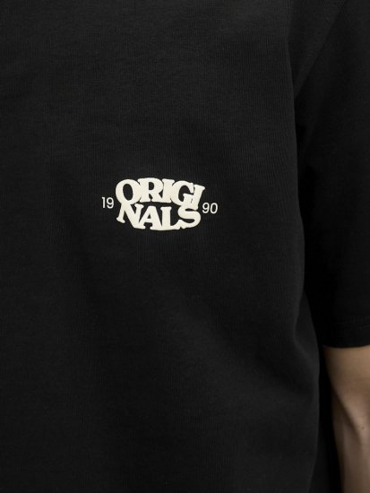  Jack & Jones Tavira Type Crew Neck T-Shirt Black - T-shirts - Stora T-shirts - 2XL-14XL