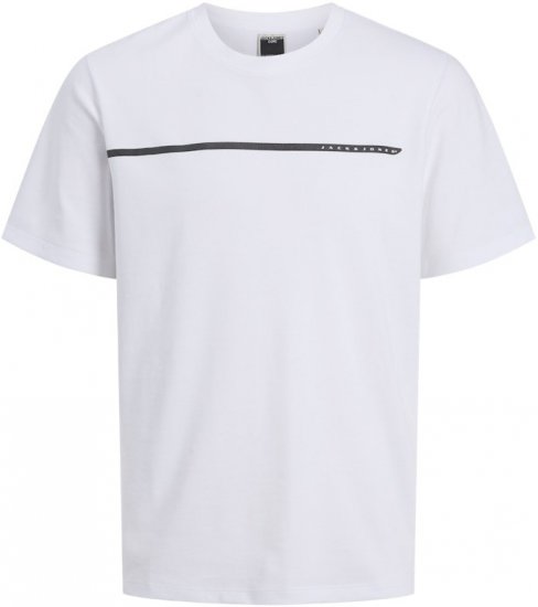 Jack & Jones FUSION Full Branding T-Shirt Bright White - T-shirts - Stora T-shirts - 2XL-14XL