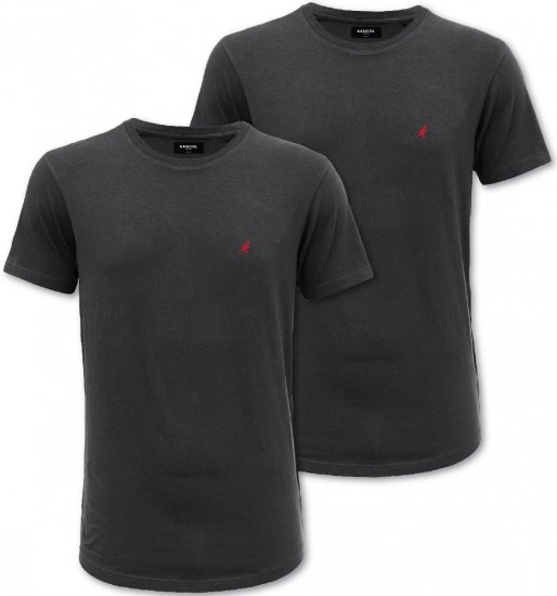 Kangol Jetta T-shirt Black 2-pack - T-shirts - Stora T-shirts - 2XL-14XL