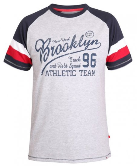 D555 Jones T-shirt Grey - T-shirts - Stora T-shirts - 2XL-14XL