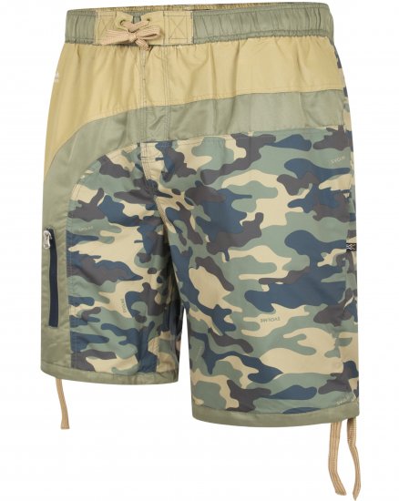 Kam Jeans 3004 Camo Panel Board Shorts - Shorts - Stora shorts W40-W60