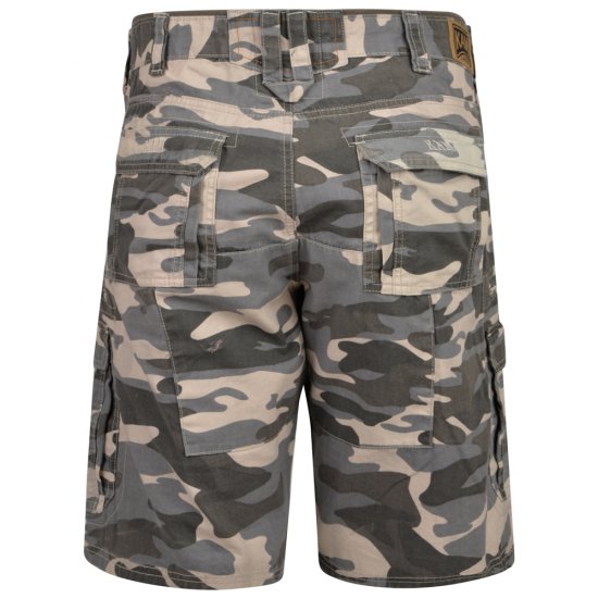 Kam Jeans 329 Short Charcoal Camo - Shorts - Stora shorts W40-W60