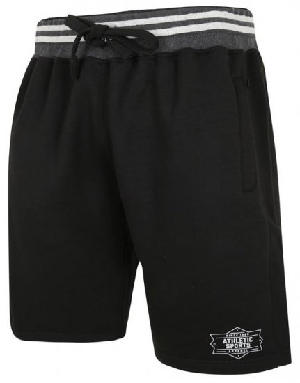 Kam Jeans 3301 Athletic Sports Jog Shorts Black - Mjukisbyxor och -shorts - Mjukisbyxor & Mjukisshorts 2XL-8XL