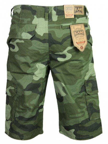 Kam Jeans 330 Cargoshorts Camo - Shorts - Stora shorts W40-W60