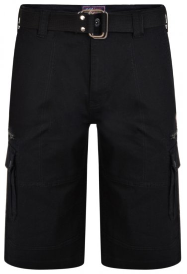Kam Jeans 343 Cargoshorts Black - Shorts - Stora shorts W40-W60