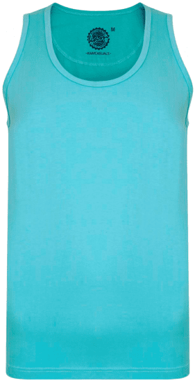 Kam Jeans 500 Tank Top Aqua - T-shirts - Stora T-shirts - 2XL-14XL