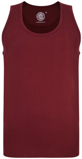 Kam Jeans 500 Tank Top Burgundy - T-shirts - Stora T-shirts - 2XL-14XL