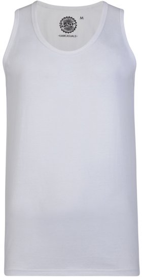 Kam Jeans 500 Tank Top White - T-shirts - Stora T-shirts - 2XL-14XL