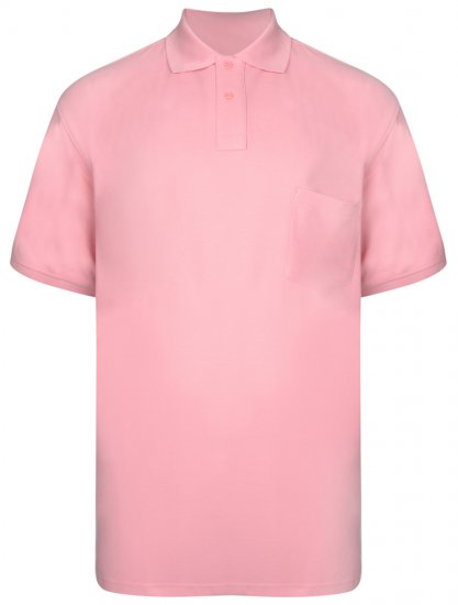 Kam Jeans Piké Rosa - Pikétröjor - Stora pikétröjor - 2XL-8XL