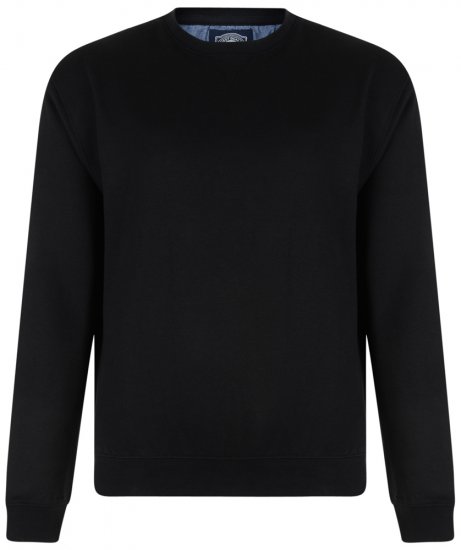 Kam Jeans Sweatshirt Black TALL SIZES - TALL-storlekar - Kläder för långa män