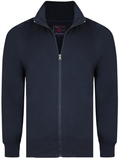 Kam Jeans Full-Zip Tröja Mörkblå - Tröjor & Hoodies - Stora hoodies & tröjor - 2XL-14XL