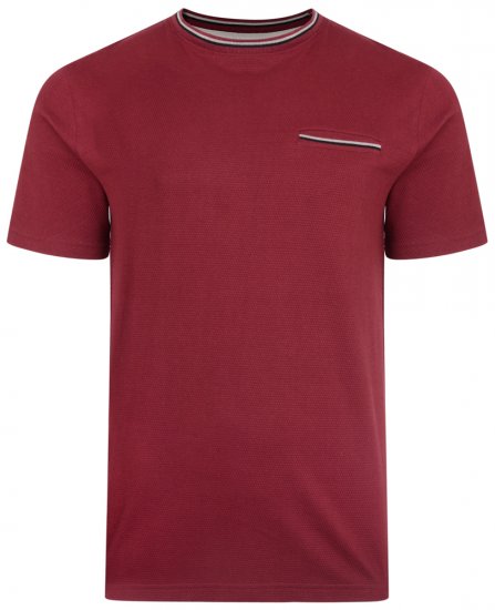 Kam Jeans 5285 T-shirt Burgundy - T-shirts - Stora T-shirts - 2XL-14XL