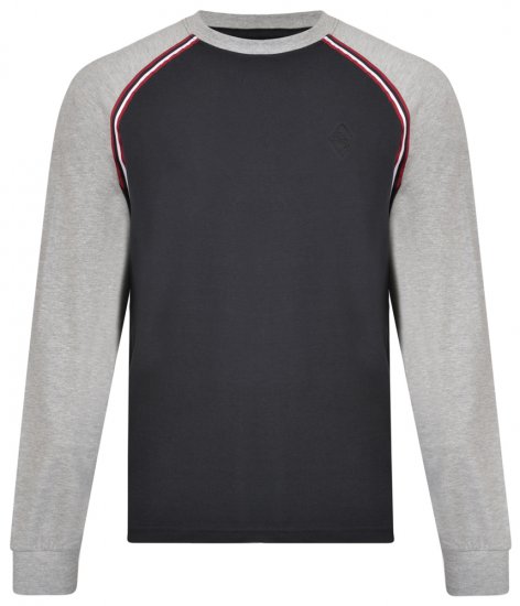 Kam Jeans 5288 Long Sleeve T-shirt Black - T-shirts - Stora T-shirts - 2XL-14XL