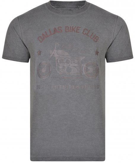 Kam Jeans 5316 Dallas Bike Club T-shirt Charcoal - T-shirts - Stora T-shirts - 2XL-14XL