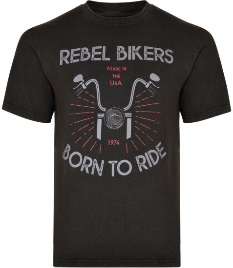 Kam Jeans 5319 Rebel Bikers T-shirt Black - T-shirts - Stora T-shirts - 2XL-14XL