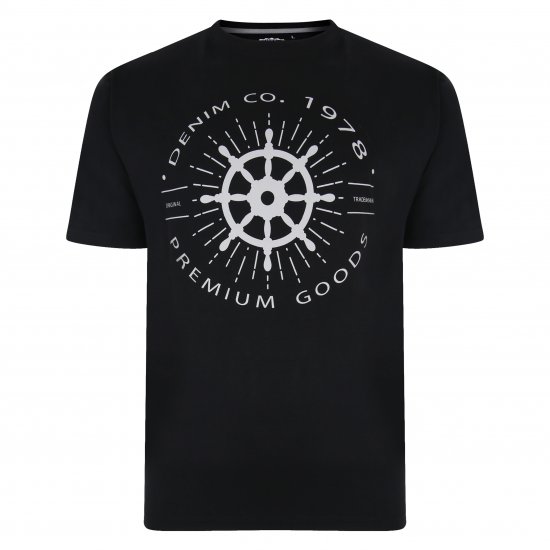 Kam Jeans 5348 T-shirt Vintage/Denim Twin Pack - T-shirts - Stora T-shirts - 2XL-14XL