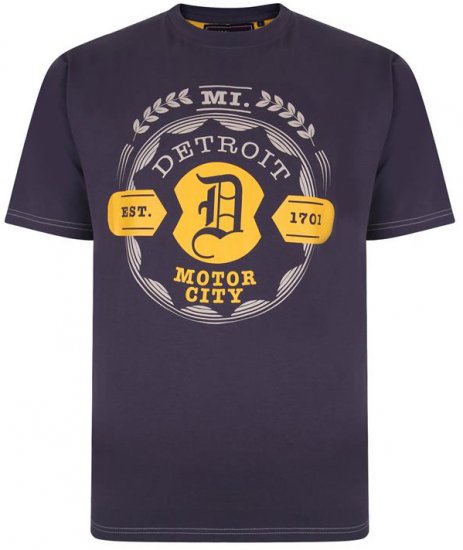 Kam Jeans 5350 Detroits Motors T-shirt Charcoal - T-shirts - Stora T-shirts - 2XL-14XL