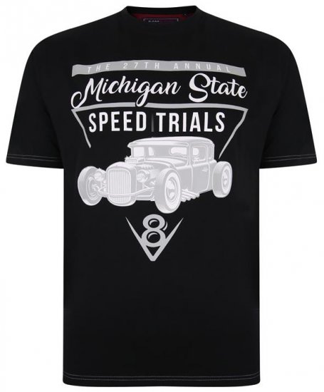 Kam Jeans 5352 Michigan State T-shirt Black - T-shirts - Stora T-shirts - 2XL-14XL