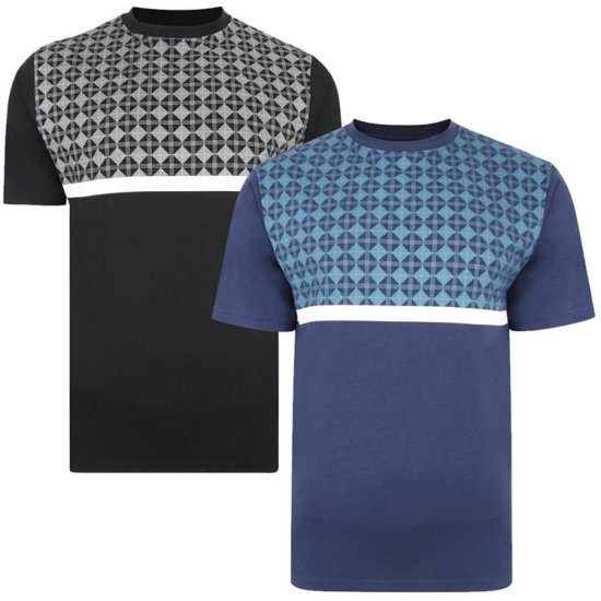 Kam Jeans 5366 Twin Pack Crew Neck T-Shirts - T-shirts - Stora T-shirts - 2XL-14XL