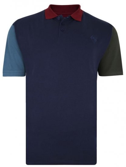 Kam Jeans 5437 Block Panel Pique Polo - Pikétröjor - Stora pikétröjor - 2XL-8XL