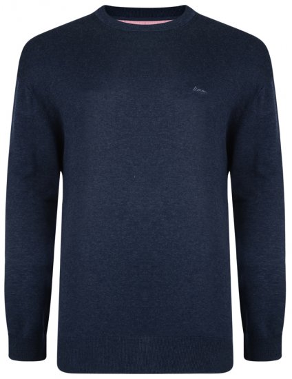 Kam Jeans Knitted Sweater Denim - Tröjor & Hoodies - Stora hoodies & tröjor - 2XL-14XL