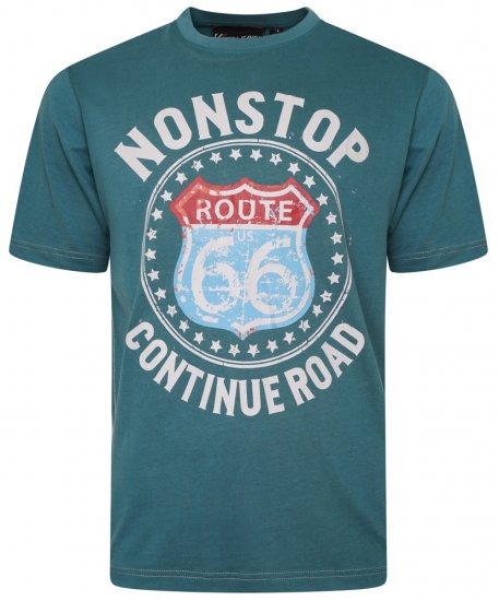 Kam Jeans 5708 Route 66 T-Shirt Pacific - T-shirts - Stora T-shirts - 2XL-14XL