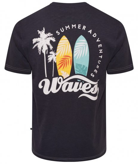 Kam Jeans 5709 Summer Adventure Print Tee Indigo - T-shirts - Stora T-shirts - 2XL-14XL