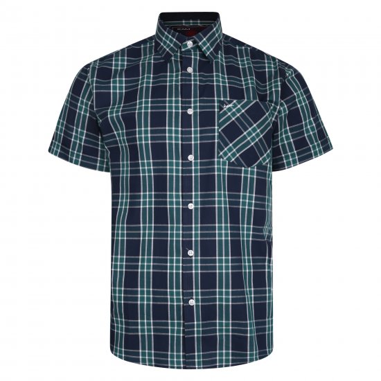 Kam Jeans 6202 Casual Check Shirt Navy - Skjortor - Stora skjortor - 2XL-8XL