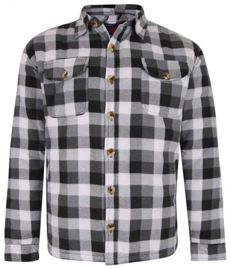 Kam Jeans 6213 Sherpa Lined Flannel Shirt Black - Skjortor - Stora skjortor - 2XL-8XL