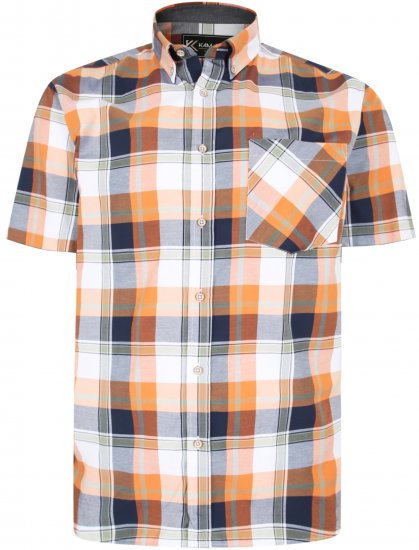 Kam Jeans 6216 Large Check Shirt Rust - Skjortor - Stora skjortor - 2XL-8XL