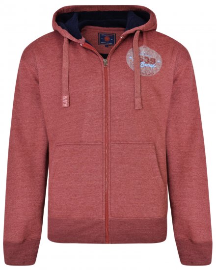 Kam Jeans 7025 Sherpa lined Hoodie Cordovan - Tröjor & hoodies - Stora hoodies & tröjor - 2XL-14XL